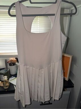 PacSun Beige Pleated Tank Dress